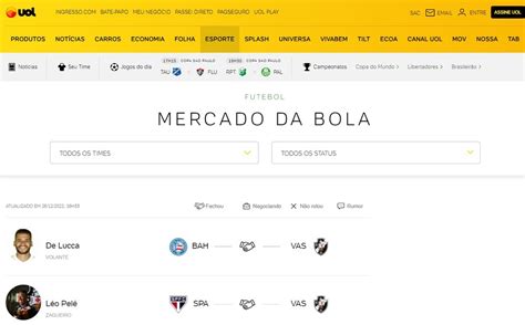 Vai e Vem 2023: Mercado da Bola e Rumores de Contratações Atualizados